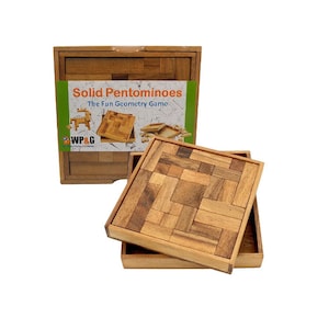 Solid Pentominoes - Wooden Brain Teaser Puzzle