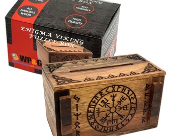 Enigma Viking Puzzle Box - Money Gift Giving IQ Secret Box - Etsy