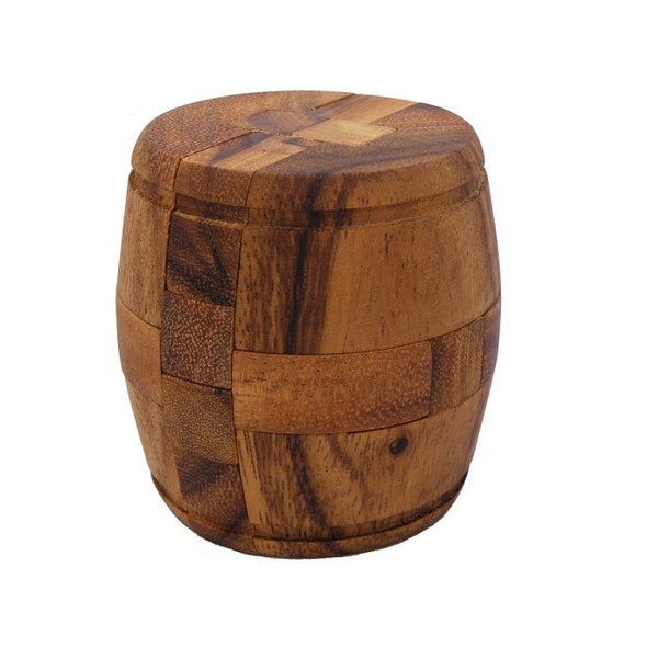 Wooden Barrel Puzzle Etsy
