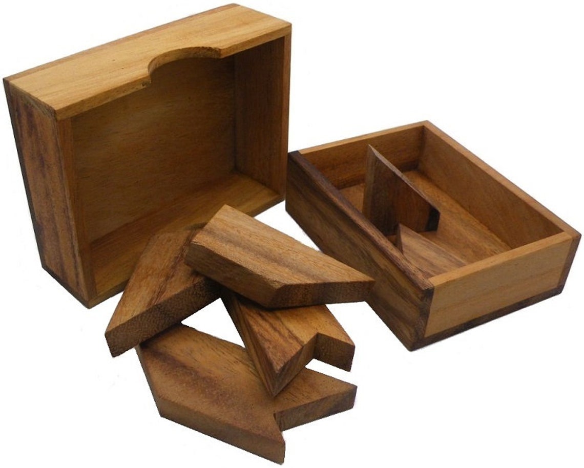 H Letter With Wooden Box - Wooden Puzzle Brain Teaser - Etsy