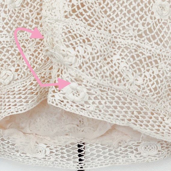 Antique Victorian Crocheted Corset Cover Edwardia… - image 8
