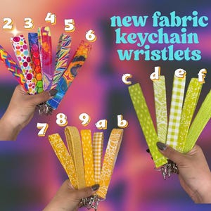 Élégant et pratique : porte-clés avec bracelet en tissu faits main / Porte-clés avec bracelet / Porte-clés avec boucle / Cousu main /