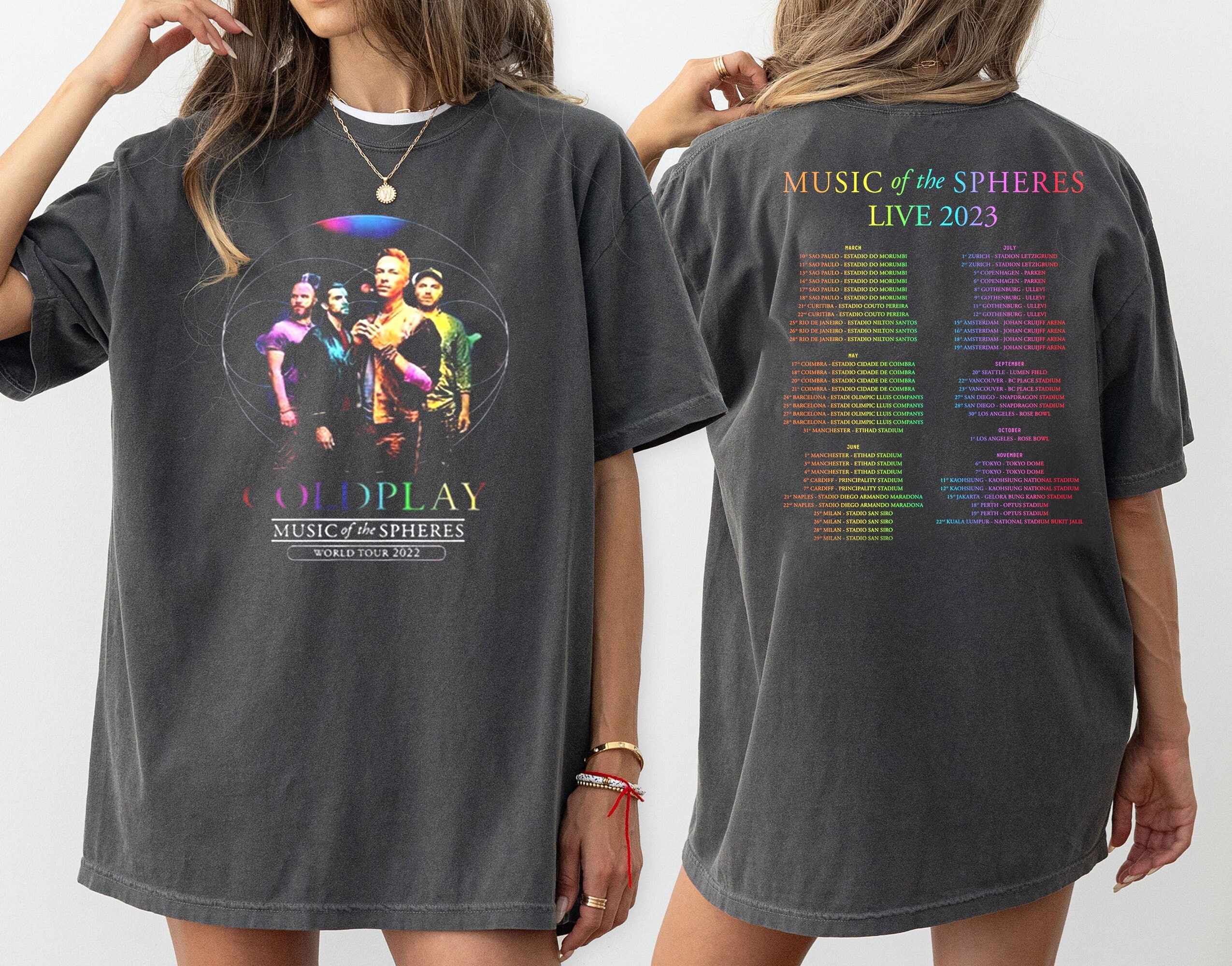 Coldplay Band 2023 Concert T-Shirt - Ink In Action