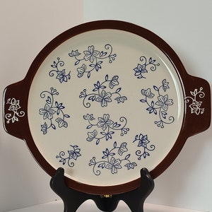 Temptations Blue Floral Lace Platter/lid  (Replacement Piece)