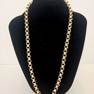 Vintage Givenchy Bijoux Chunky Gold Toned Rolling Link Necklace