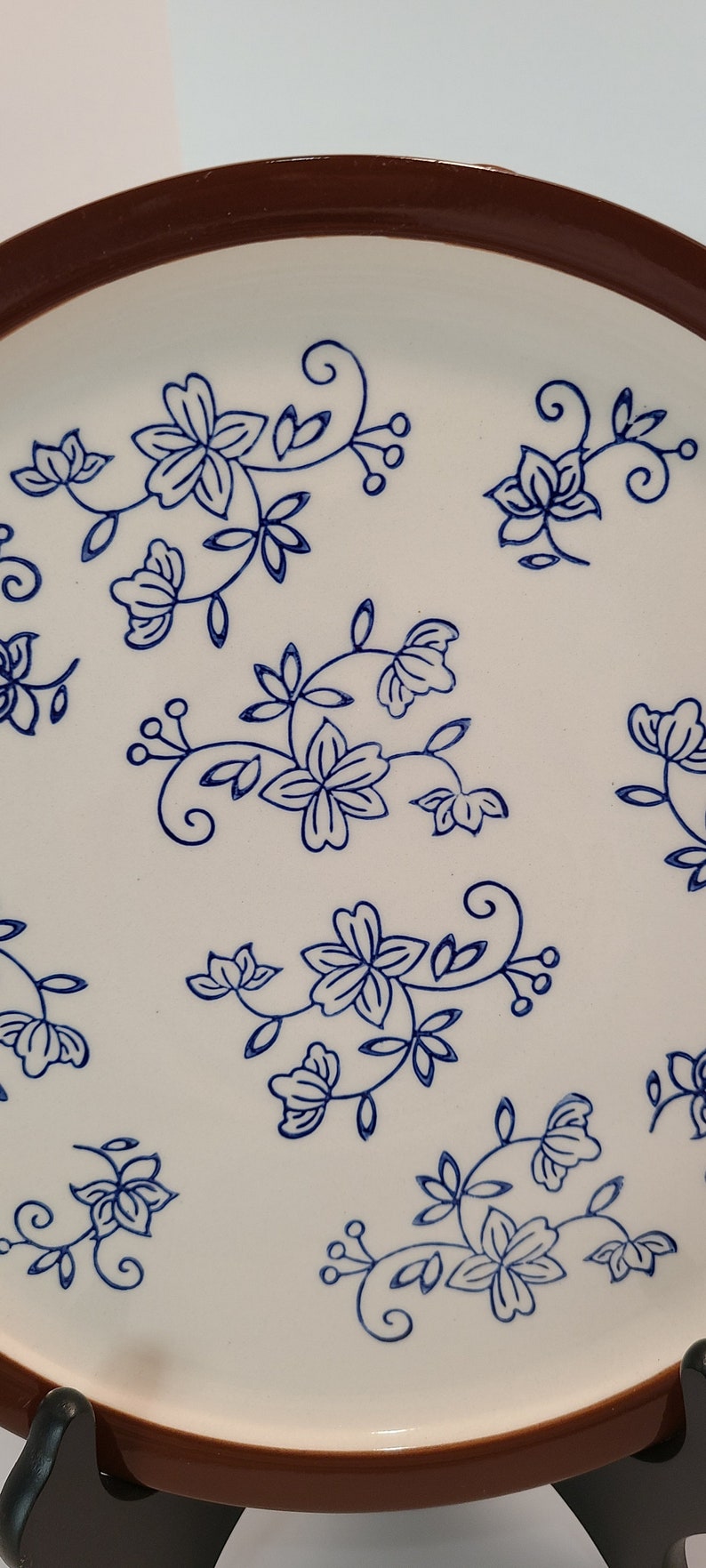 Temptations Blue Floral Lace Platter/lid replacement Piece Etsy