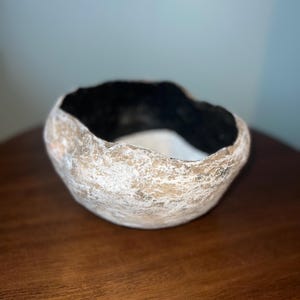 Wabi Sabi Paper Mache Vase Handmade Rustic Home Decor Unique Gift for Her Housewarming Organic Decorative Handpainted Eco-Friendly Art