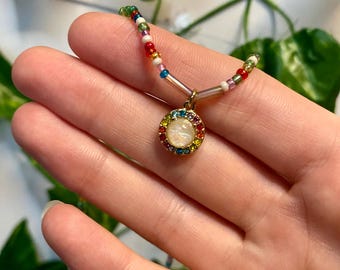 Rainbow Beaded Necklace