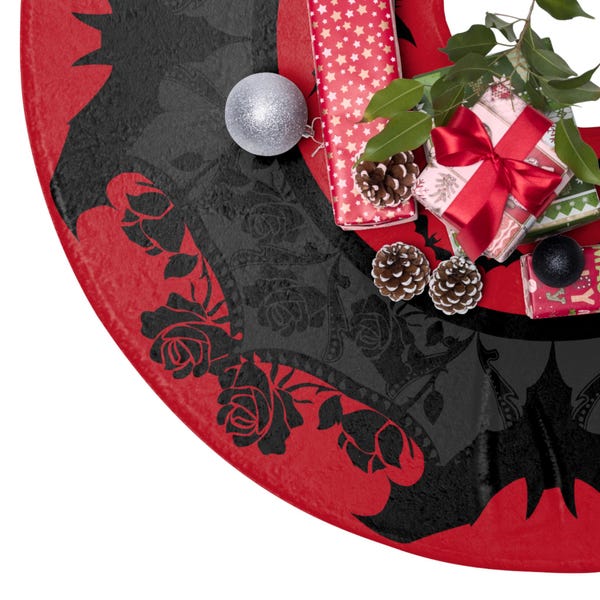 Gothic Bat Yule Tree Skirt,