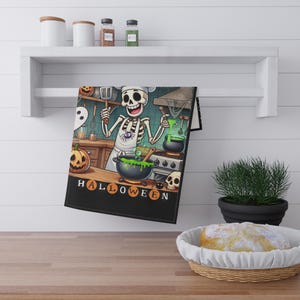 Fun Halloween Kitchen Towel skeleton