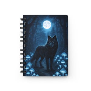 Mystical Wolf Spiral Bound Journal