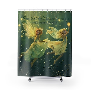 Fairy Shower Curtain Cottagecore Fairycore Magic Whimsical Decor