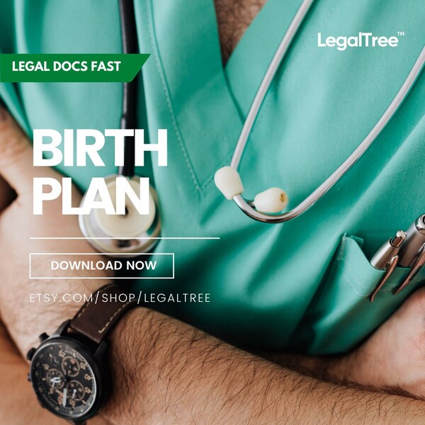 Word Birth Plan Template Etsy