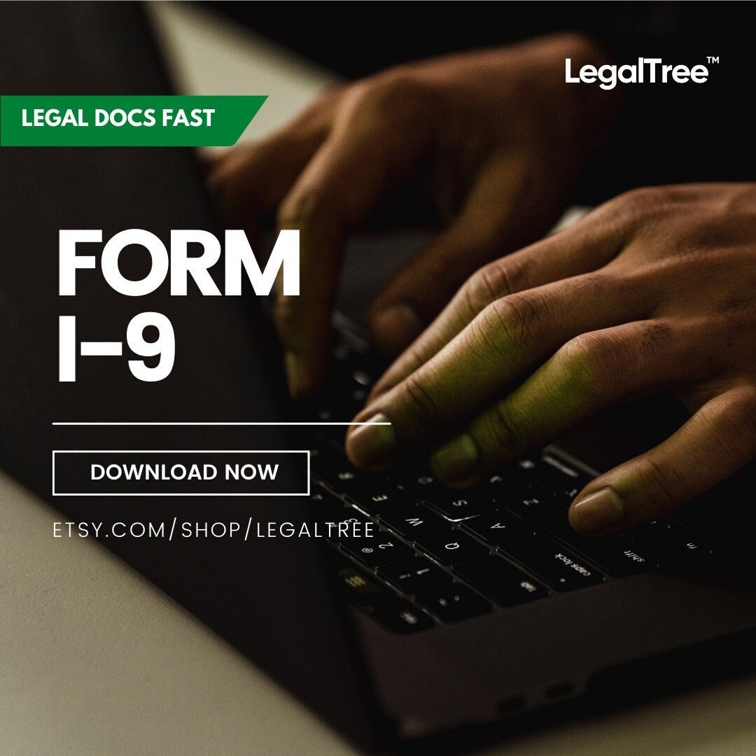 Form I-9 Template Printable Legal Document Instant Download Editable ...