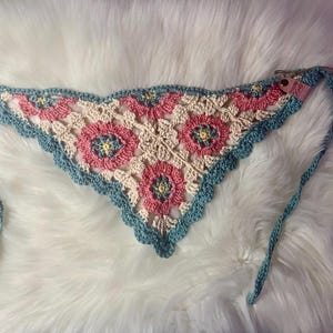 Floral Crocheted Bandana