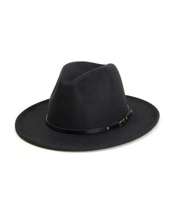 Belt Buckle Trim Fedora Hat - Etsy display picture 1