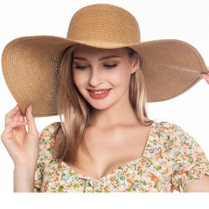 Solid Straw Sun Hat, Resort-Style, XL Wide Brim Hat, Sun Hat, Summer, Vacation