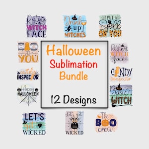 Halloween Sublimation Designs Bundle Png, Halloween Png Bundle, Halloween Designs Bundle, Sublimation Designs Téléchargements, Téléchargement numérique