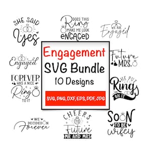 Verlobung SVG Bundle, Zukunft Frau SVG, SVG verlobt Bundle, Zukunft Frau SVG, Verlobung Zeichen, Verlobungsfeier, Silhouette, Sublimation