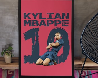 Kylian Mbappe Wandkunst, Kylian Mbappe Poster, Sport Poster, Fußball Poster, Fußball Wand Kunst Geschenk, Sport Raum Dekor, digitaler Download