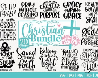Christian SVG Bundle: Bible Verse Designs (Digital Download)