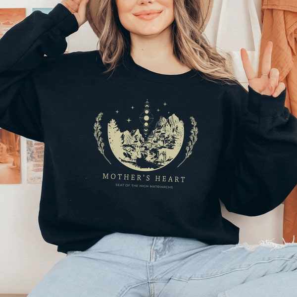 Horizon Zero Dawn Mother's Heart Crew Neck Sweater Forbidden West Alloy Shirt Women's Gamer Sweatshirt Gaming Merch Video Game Lover