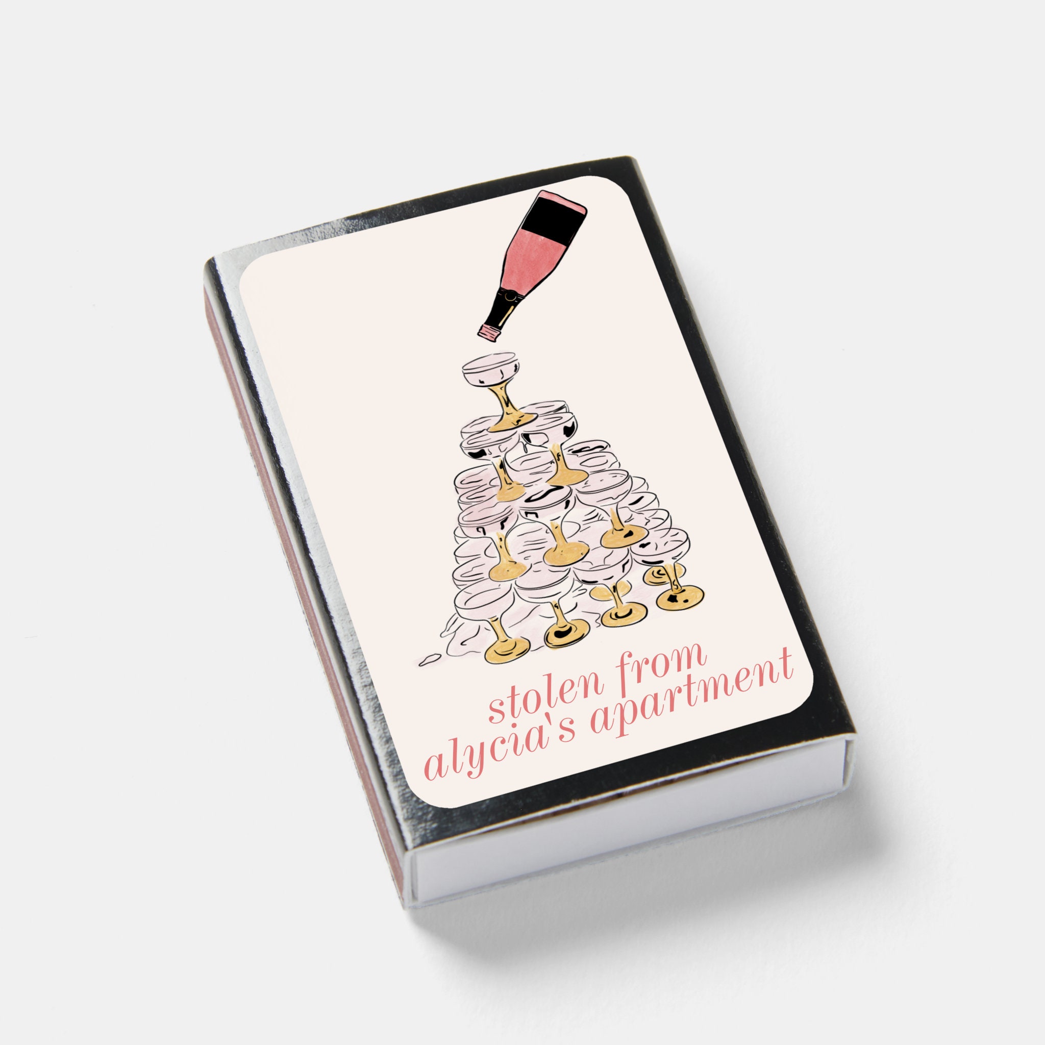 Kundenspezifisches Design für Streichholzschachtel, digitale Datei, Hochzeitszeichnung, Gastgeberzeichnung, Dinnerparty.