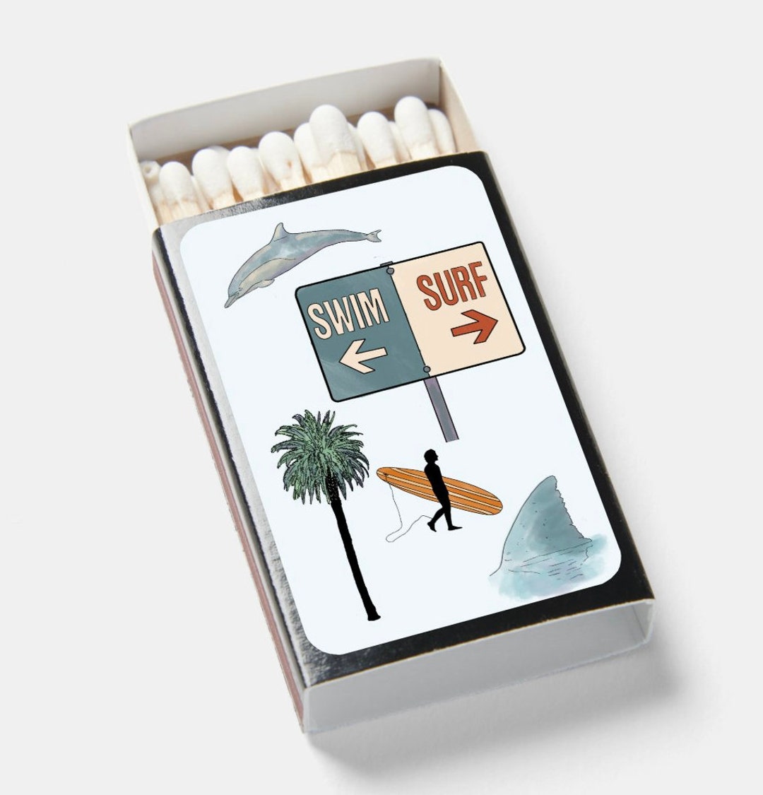 California Matchbox Wedding Favors. Bulk Wedding Favors. Pack 50