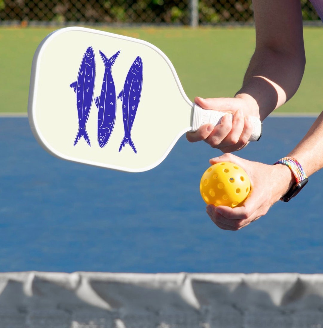 Blue Fish Pickleball Paddle Ocean Themed Pickleball Lover Etsy