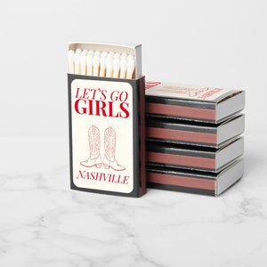 Nashville Bachelorette Matchbox. Cowgirl. Bulk pack of 50. Girls trip. Bachelorette trip.