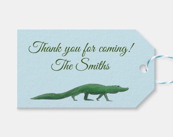 Personalized Alligator Wedding Tags for DIY Guest Welcome Bags - Thank You for Celebrating with Us! Florida wedding. South Carolina Wedding