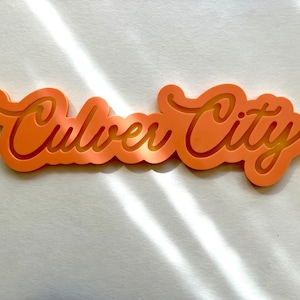 Culver City Sign, Los Angeles, LA Made, Local artist, acrylic sign, choose your colors, made locally, Palms