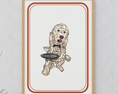 Funny Dog Drawing, Digital Drawing of pet, Puppy Drawing for wedding, Creative Gift for dog lover, print it yourself, for wedding bar