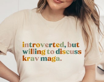 Krav Maga Shirt Funny Gift For Krav Maga Lovers Tshirts Krav Maga Mom T-Shirt Women Apparel Tee For Her Self Defense Tee