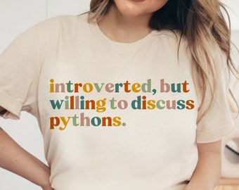 Python Shirt Funny Gift For Ball Python Lovers Tshirts Snake Mom T-Shirt Women Apparel Tee For Her Reptile Life Pet Owners Funny