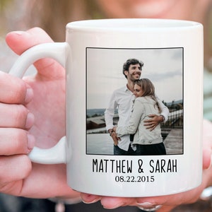 Personalized photo coffee mug, personalized anniversary photo mug, photo mug personalized, mug with photo and text, custom photo coffee mug