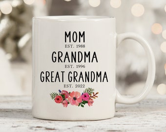 Great Grandma Mug, Great Grandma Gift, Great Grandma Cup, Great Grandma Est, Great Grandma Coffee Mug, Great Grandma Pregnancy Announcement