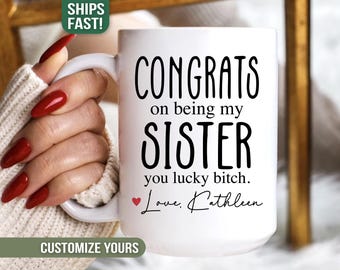 Funny Sister Gift from Sister Birthday Gift from Little Sister Personalized Seester Mug Custom Sister Gifts from Brother Big Twin Present
