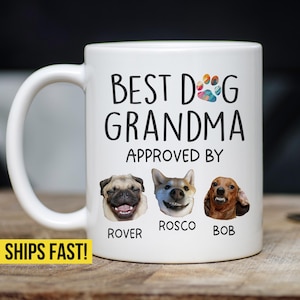 Custom Dog Grandma Gifts for Dog Grandmothers Personalized Mothers Day Gift for Dog Grandmas Funny Dog Owner Gifts for Grandma Dog Paw Print