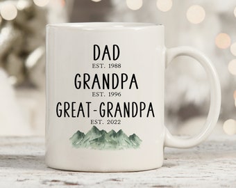 Great Grandpa Mug, Great Grandpa Gift, Great Grandfather, Great Grandpa Est, Great Grandpa Coffee Mug, Great Grandpa Pregnancy Announcement