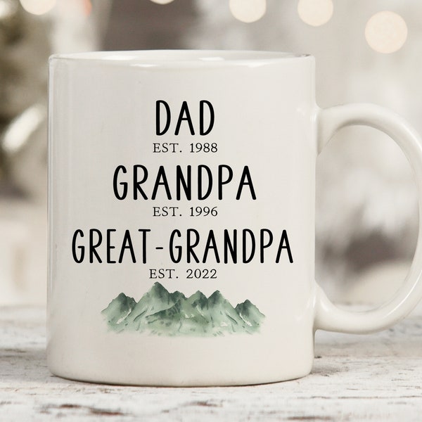 Great Grandpa Mug, Great Grandpa Gift, Great Grandfather, Great Grandpa Est, Great Grandpa Coffee Mug, Great Grandpa Pregnancy Announcement