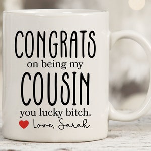 Funny Cousin Mugs, Cousin Gift Ideas, Cousin Gift From, Cousin Cup, Gift For Cousin, Custom Cousin Gifts, Personalized Cousin Gifts