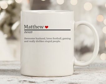 Personalized Name Definition Mug, Personalize Name Mug With Custom Definition, Custom Name Mug, Name Meaning Mug, Funny Name Definition Mug