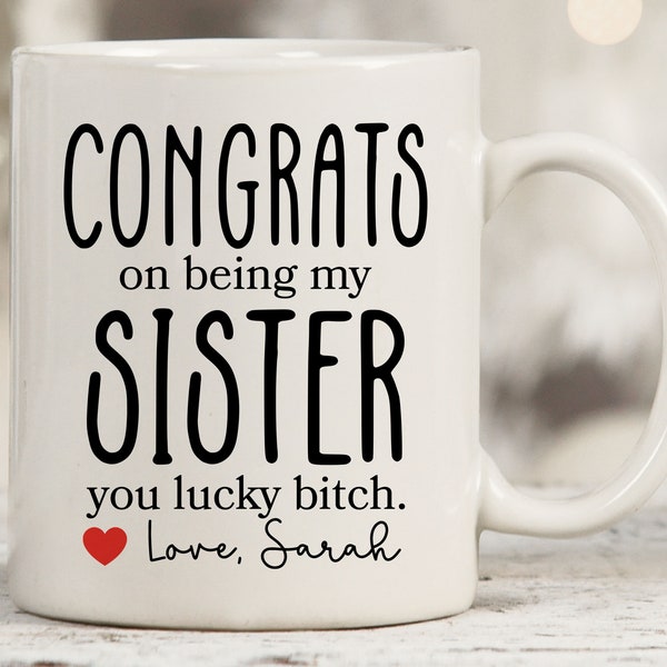 Funny Sister Mugs, Sister Gift Idea, Sister Present Gift From Sister, Sister Cup, Gift For Sister, Custom Sister Gifts, Sister Gifts