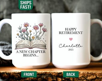 Retirement Mug for Coworker Custom Retired Boss Gifts for Women Funny Happy Retirement Gift Co Worker Retiring Personalized Retirement Cup