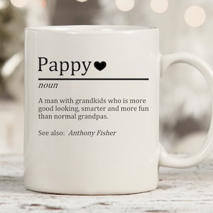 Pappy Definition Mug, Pappy Gift, Pappy Definition Coffee Mug, Father&#39;s Day Gift, Personalized Pappy Name Mug, Southern Grandpa Gift Mug