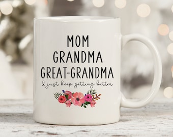 Great Grandma Mug, Great Grandma Gift, Great Grandma Cup, Great Grandma Est, Great Grandma Coffee Mug, Great Grandma Pregnancy Announcement