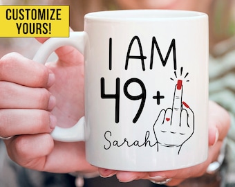 50th Birthday Gifts for Women 50th Birthday Mug Custom Birthday Gifts Funny 1974 Bday Gift Idea for Mom Turning 50 Year Old Grandmother Gag