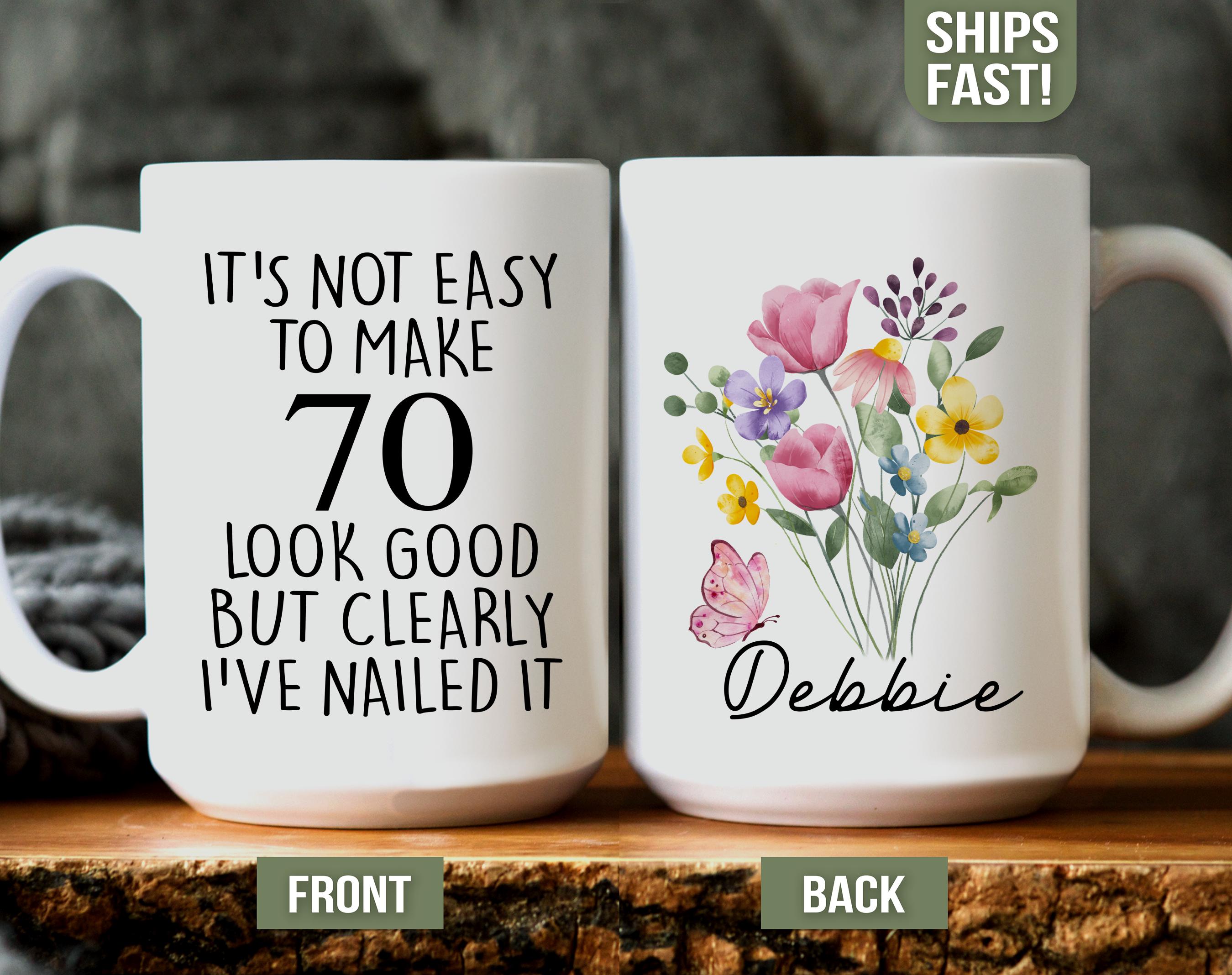70th Birthday Gift Custom Sentimental Gifts for Woman Great Grandma Mug Birthday Gift Born in 1955 Mug Gift Turning 70 Year Old Coffee Mug