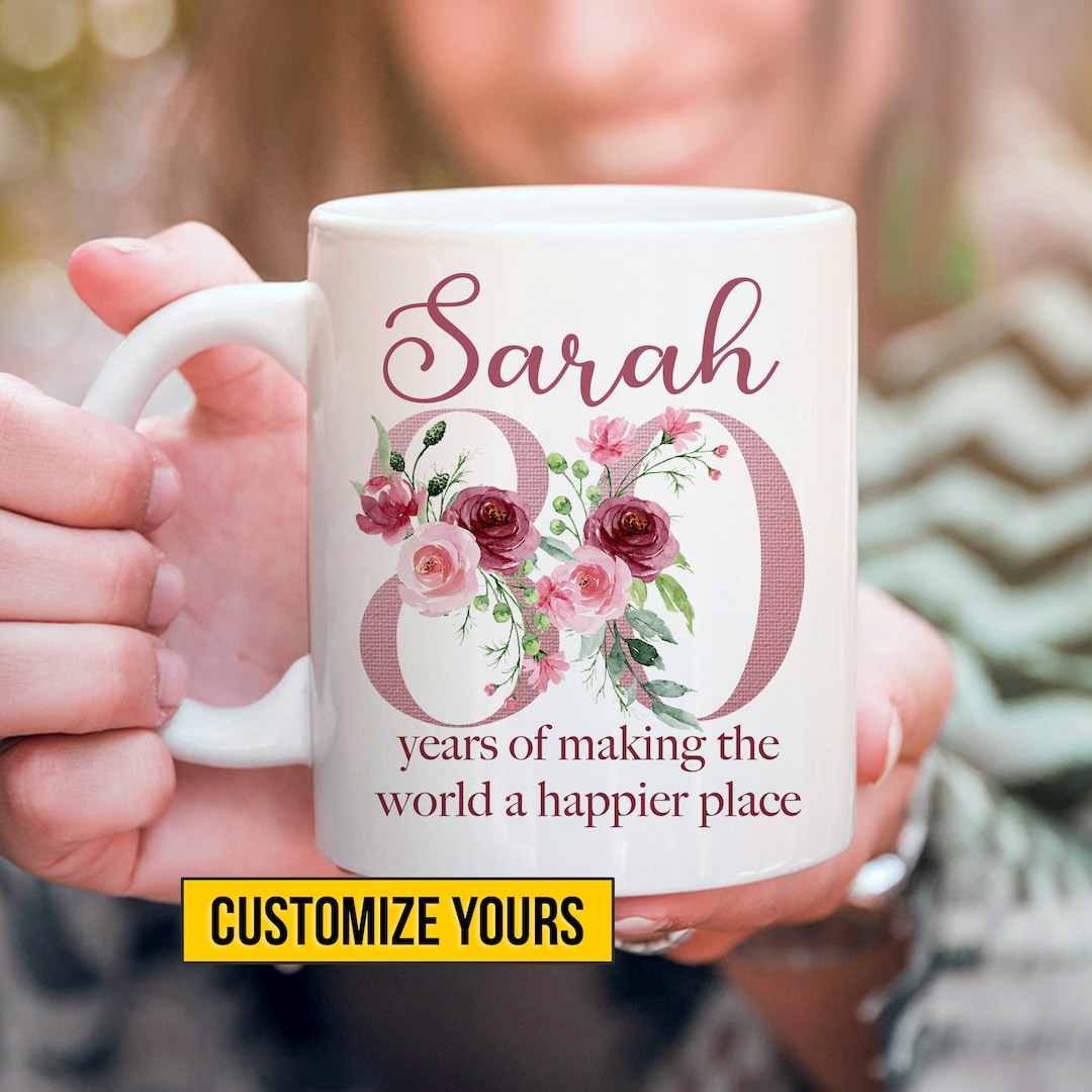 Custom 80th Birthday Gift for Women 80 Years Old 1944 Mug for Great
